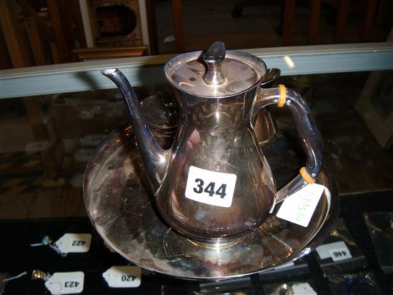 German silver 4 piece tea set